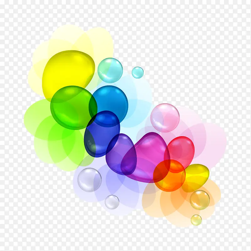 彩色泡泡矢量图