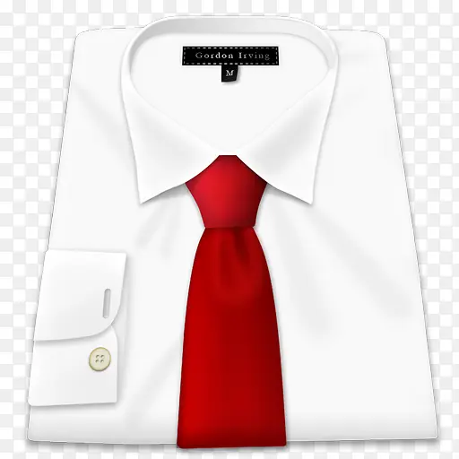 白衬衫纯红领带图标