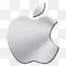 白色金属苹果标志