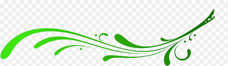 绿色漂浮线条创意花纹