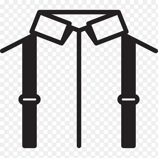 男式衬衫和吊带裤图标