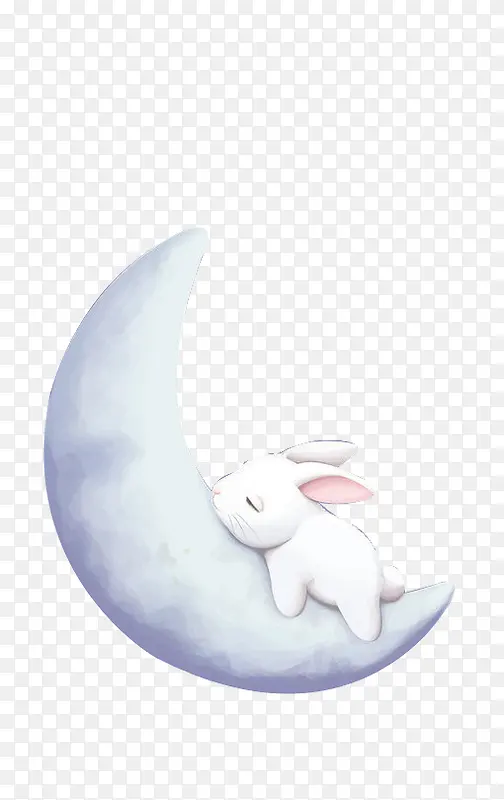 可爱卡通月亮兔图片