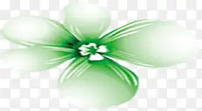 中秋节手绘绿色花朵