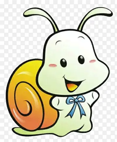 卡通蜗牛兔