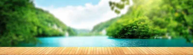 清新树林风景海报