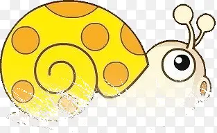 夏日卡通手绘蜗牛