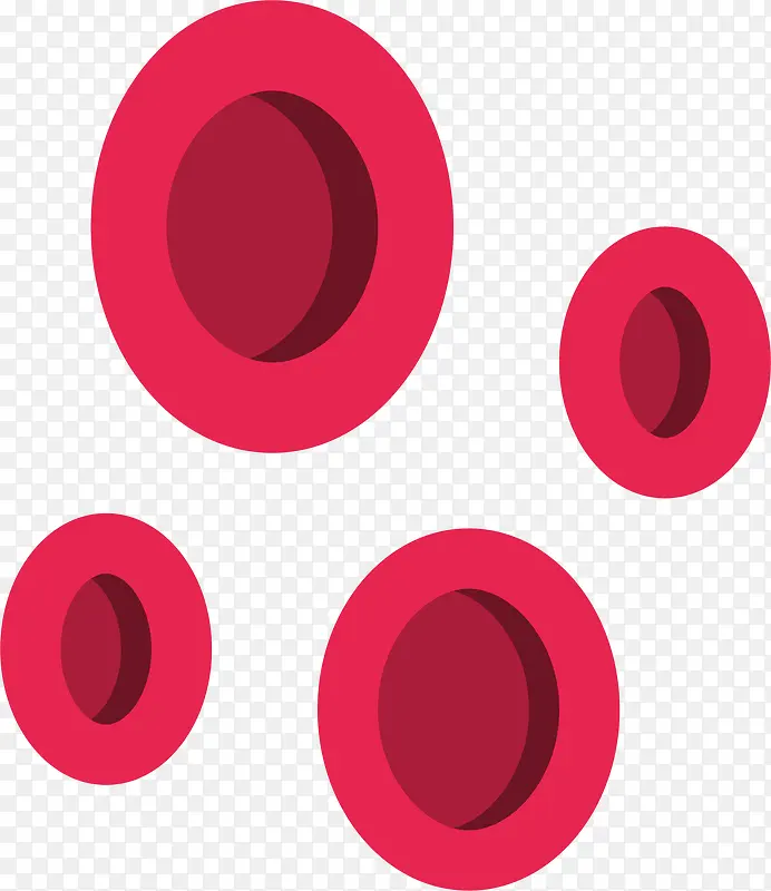 红色的生物细胞卡通