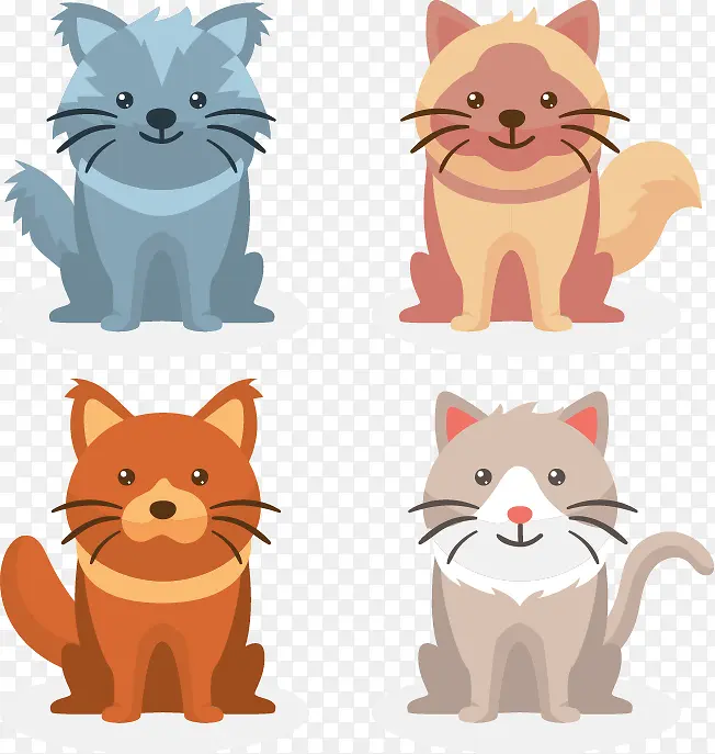 4款卡通猫咪设计图