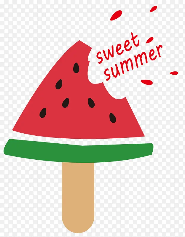 夏天免抠西瓜装饰图案