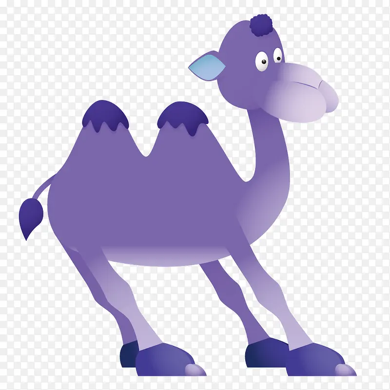 紫色动物沙漠骆驼