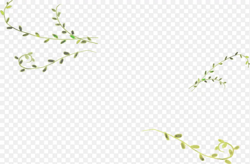 绿叶花纹素材图片