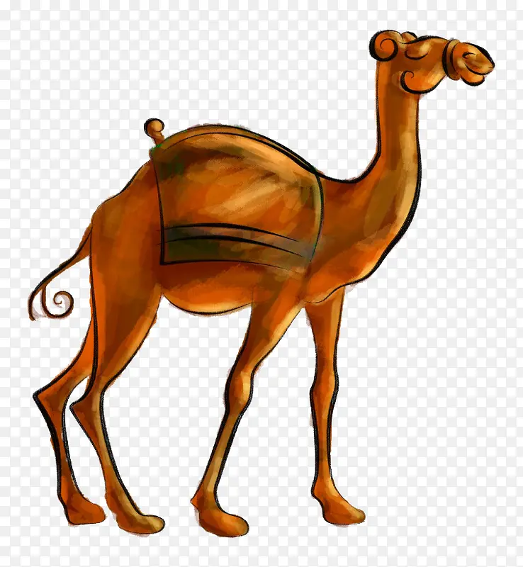 卡通手绘骆驼