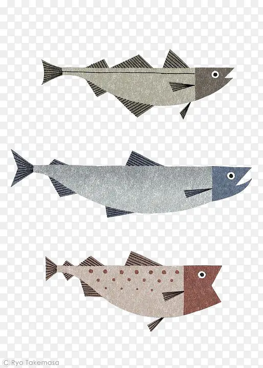 卡通鱼类