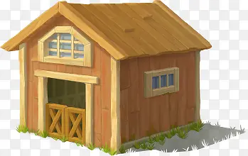 木质小房子元素