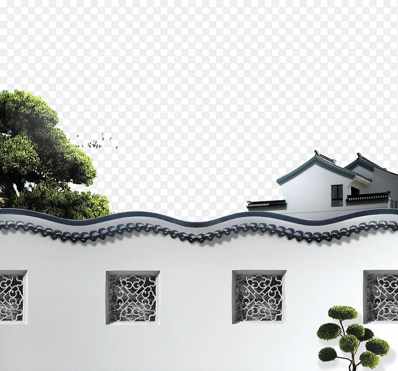中式屋檐建筑设计装饰素材