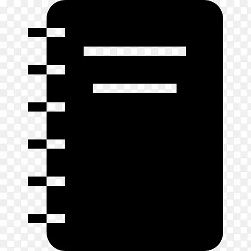 笔记本黑色固体符号图标