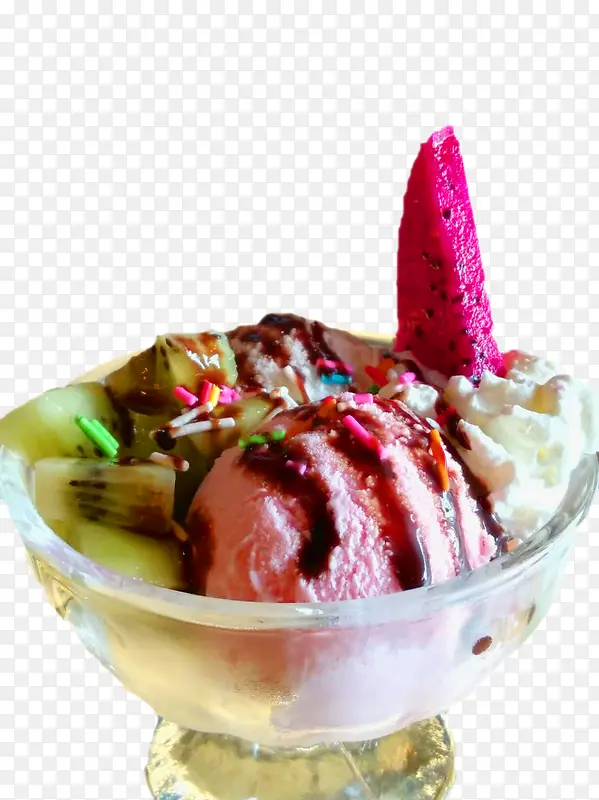 炎炎夏日，来口水果冰淇淋吧