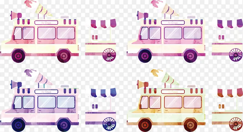 矢量冰激凌车