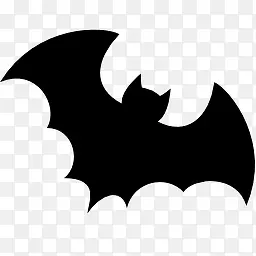 黑色蝙蝠黑白万圣节图标