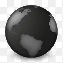 黑色地球图标图片
