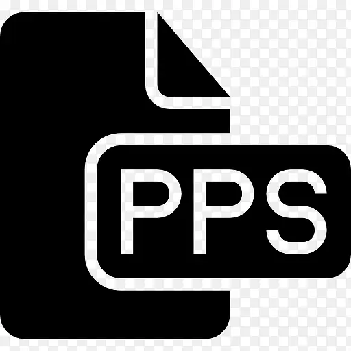 PPS文件的黑色界面符号图标