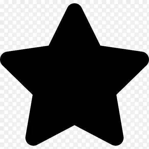 明星黑fivepointed形状图标