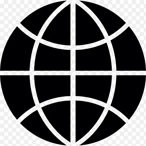 世界宽的黑色象征图标