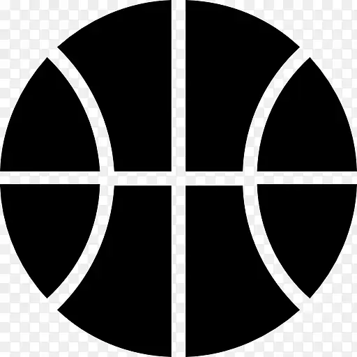 篮球运动对象的黑色象征图标