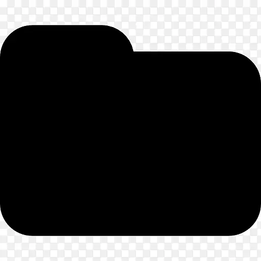 黑色的文件夹形状的接口图标