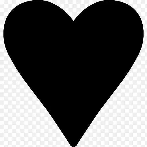 黑色的心的爱的象征图标