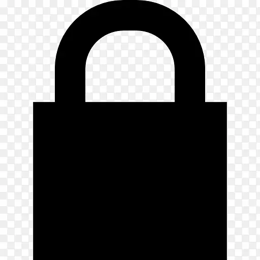 黑色的挂锁锁接口符号图标