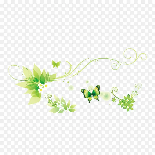 花纹底纹 绿色 绿叶 春天