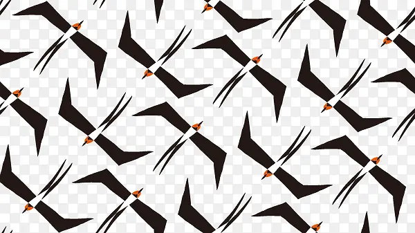 燕子图案艺术装饰矢量