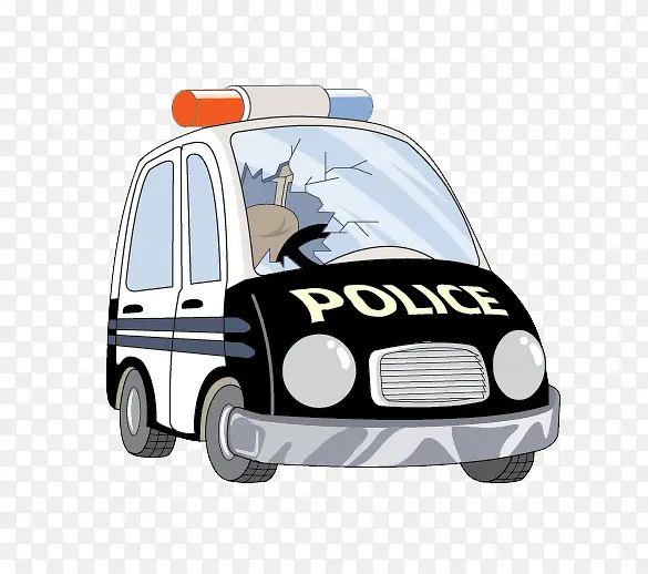 卡通警车