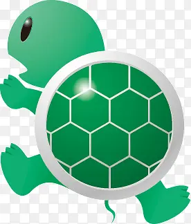 卡通绿色乌龟