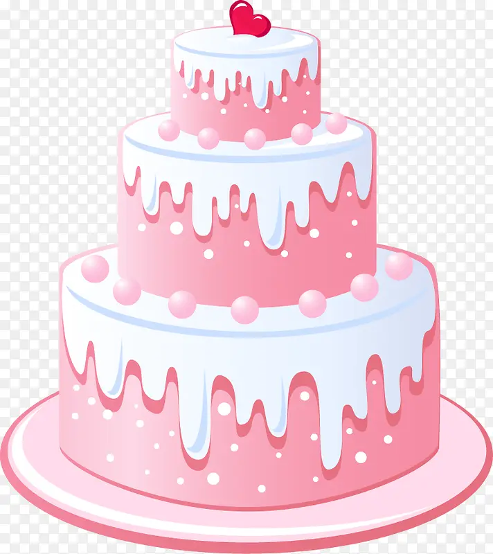 手绘粉色卡通蛋糕