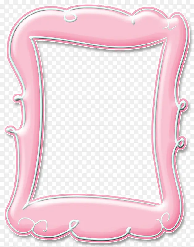 粉色花边相框