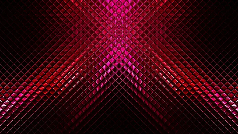 创意元素几何形状红色光效叠加