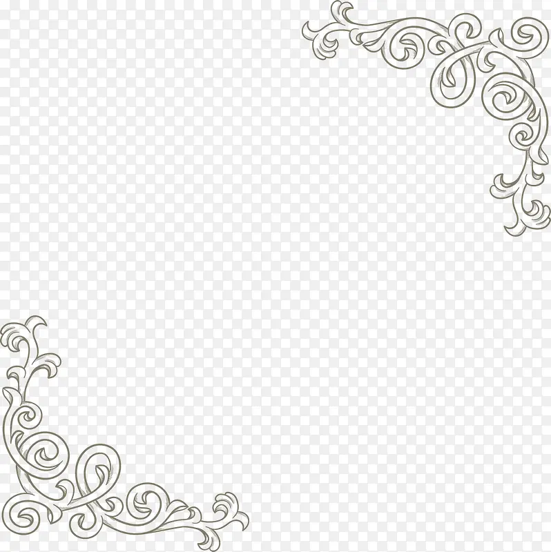 婚礼花纹边框设计