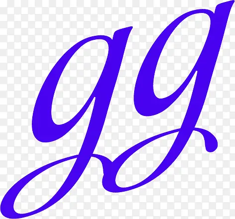 GG蓝色字母创意设计