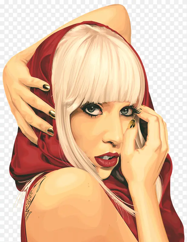 手绘美女