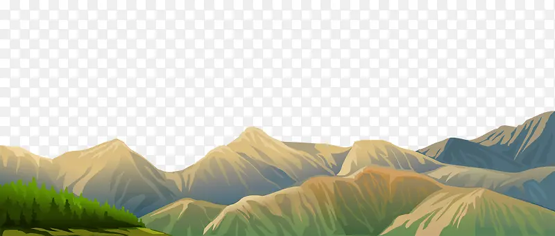 手绘山峰PNG图片素材下载_图片编号ypergxdv-免抠素材网