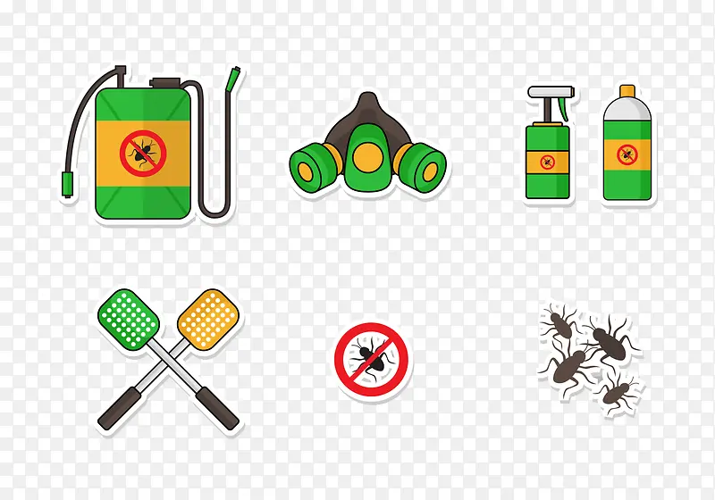 喷农药工具扁平卡通图
