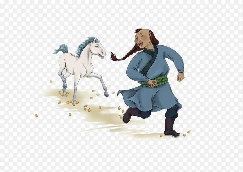 蒙古族神话插画