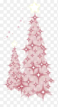 粉色梦幻圣诞树图片