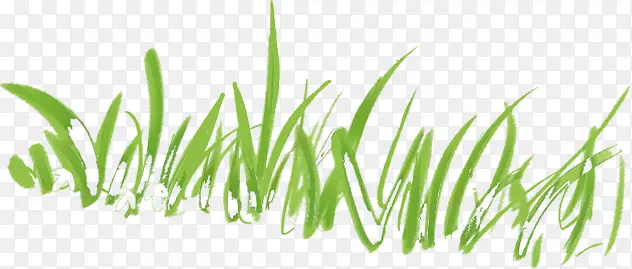 合成扁平风格绿色的小草