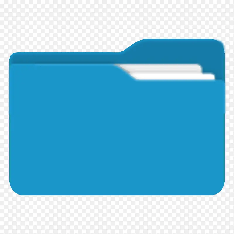 创意扁平风格蓝色文件夹