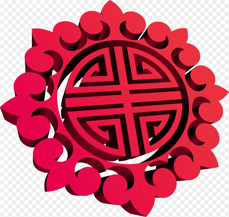 中国风红色装饰背景