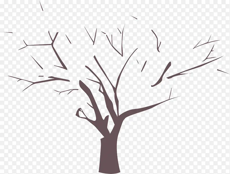 手绘简约设计树木