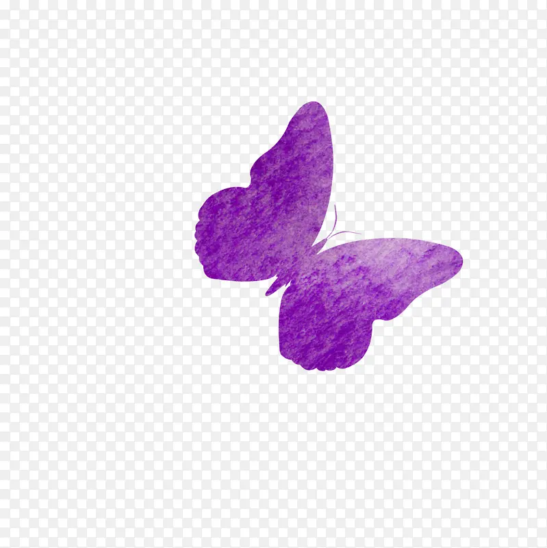 紫色唯美水彩蝴蝶